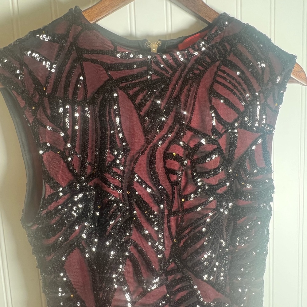 Elegant Glamorous Sequined Dress size M Stretchy valentine party holiday cruise - Picture 3 of 7
